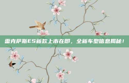 雷克萨斯ES新款上市在即，全新车型信息揭秘！
