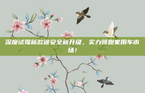 深度试驾新款途安全新升级，实力领跑家用车市场！