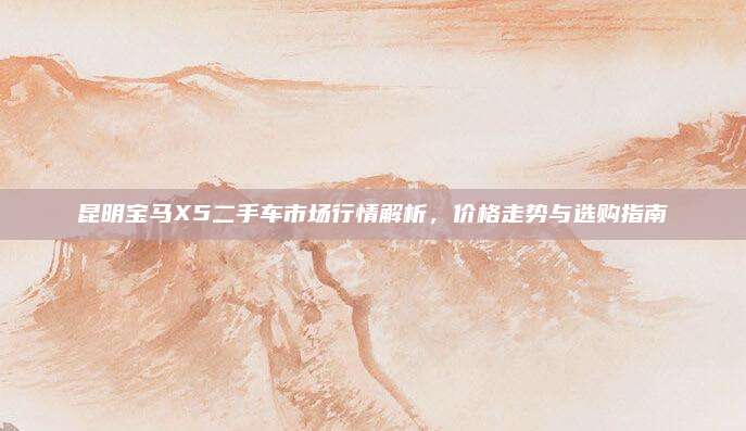 昆明宝马X5二手车市场行情解析,价格走势与选购指南