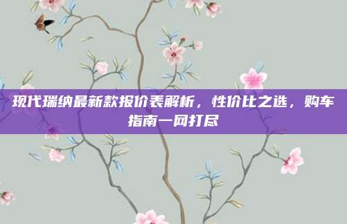 现代瑞纳最新款报价表解析，性价比之选，购车指南一网打尽