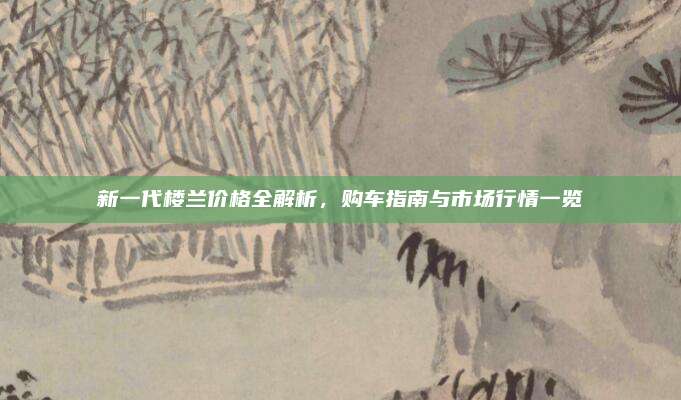 新一代楼兰价格全解析，购车指南与市场行情一览