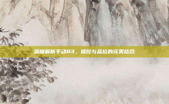 深度解析手动Q3，操控与品位的完美结合