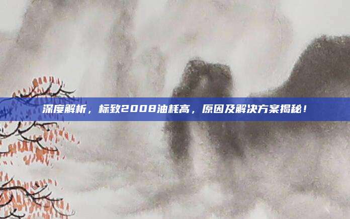 深度解析，标致2008油耗高，原因及解决方案揭秘！