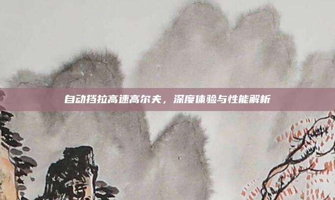 自动挡拉高速高尔夫，深度体验与性能解析