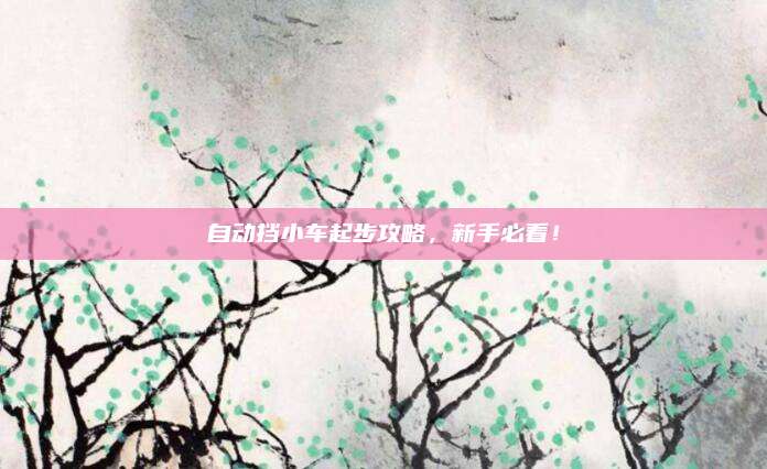 自动挡小车起步攻略，新手必看！