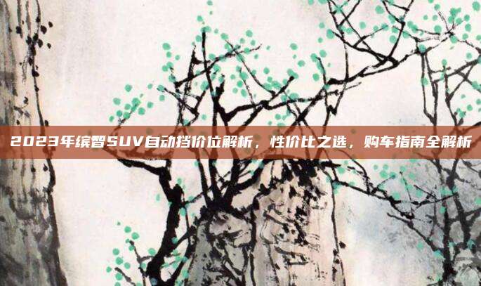 2023年缤智SUV自动挡价位解析，性价比之选，购车指南全解析
