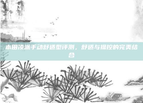 本田凌派手动舒适型评测，舒适与操控的完美结合