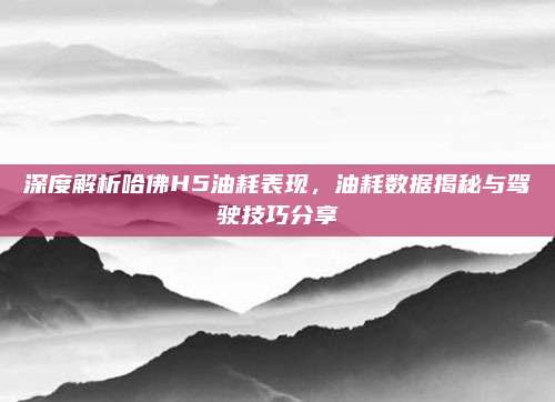 深度解析哈佛H5油耗表现，油耗数据揭秘与驾驶技巧分享