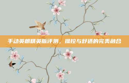 手动英朗精英版评测，操控与舒适的完美融合
