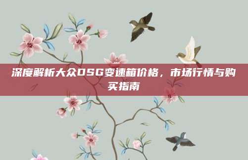 深度解析大众DSG变速箱价格，市场行情与购买指南