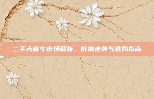 二手大客车市场解析，价格走势与选购指南