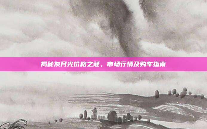 揭秘灰月光价格之谜，市场行情及购车指南