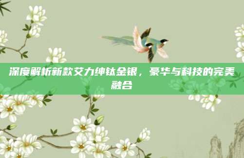 深度解析新款艾力绅钛金银，豪华与科技的完美融合