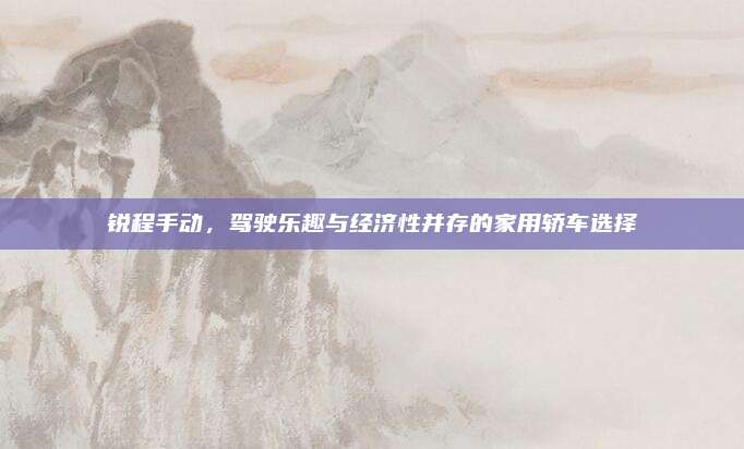锐程手动，驾驶乐趣与经济性并存的家用轿车选择