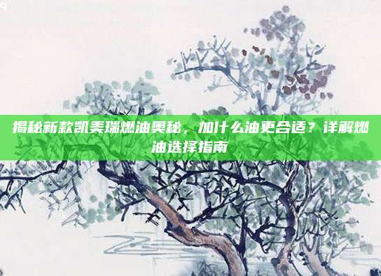 揭秘新款凯美瑞燃油奥秘，加什么油更合适？详解燃油选择指南