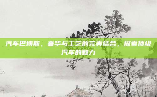 汽车巴博斯，奢华与工艺的完美结合，探索顶级汽车的魅力