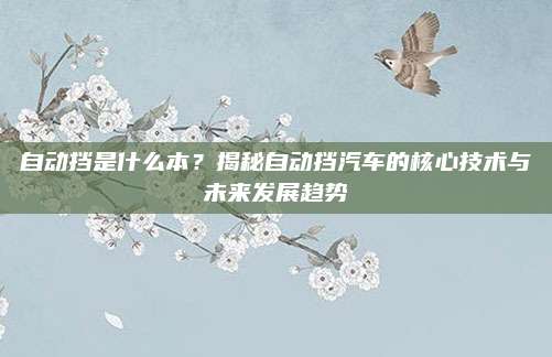 自动挡是什么本？揭秘自动挡汽车的核心技术与未来发展趋势