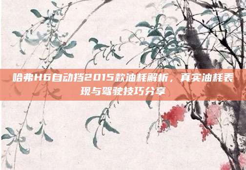 哈弗H6自动挡2015款油耗解析，真实油耗表现与驾驶技巧分享