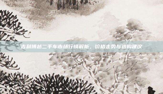 吉利博越二手车市场行情解析，价格走势与选购建议