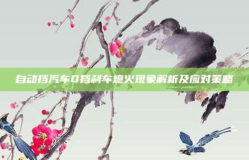 自动挡汽车D挡刹车熄火现象解析及应对策略