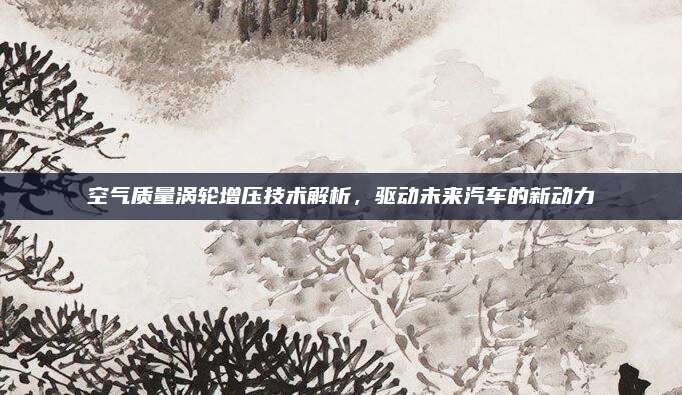 空气质量涡轮增压技术解析，驱动未来汽车的新动力