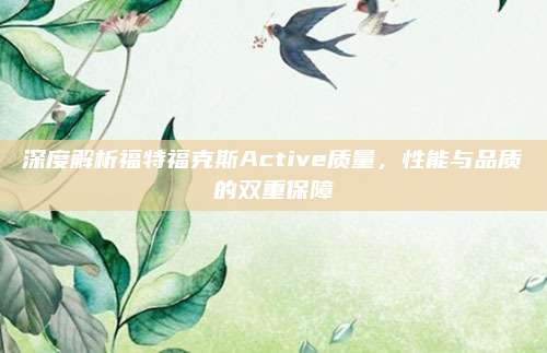 深度解析福特福克斯Active质量，性能与品质的双重保障