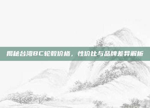 揭秘台湾BC轮毂价格，性价比与品牌差异解析
