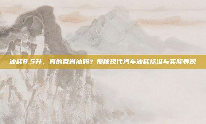 油耗8.5升，真的算省油吗？揭秘现代汽车油耗标准与实际表现