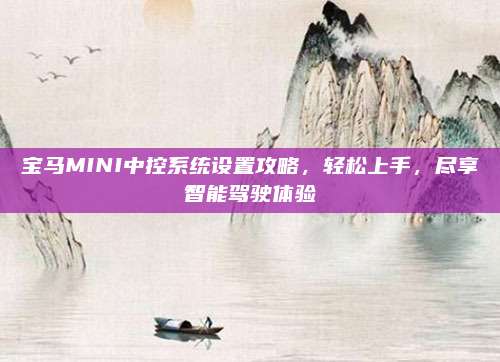 宝马MINI中控系统设置攻略，轻松上手，尽享智能驾驶体验