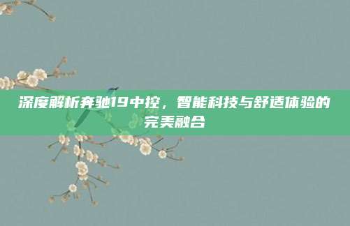 深度解析奔驰19中控，智能科技与舒适体验的完美融合