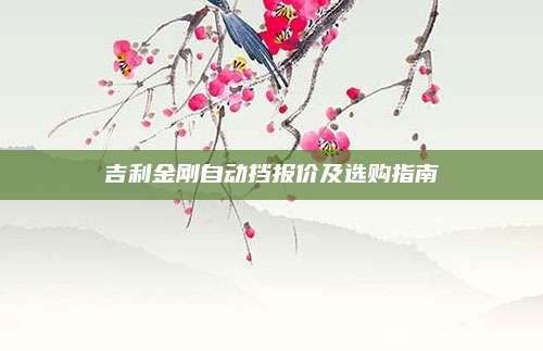 吉利金刚自动挡报价及选购指南