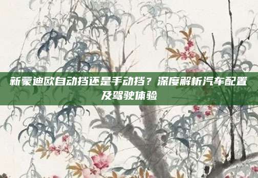新蒙迪欧自动挡还是手动挡？深度解析汽车配置及驾驶体验