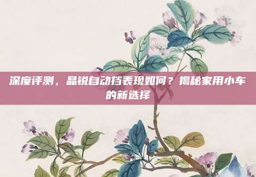 深度评测，晶锐自动挡表现如何？揭秘家用小车的新选择