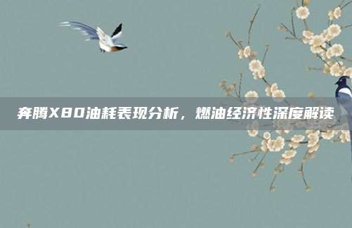 奔腾X80油耗表现分析，燃油经济性深度解读