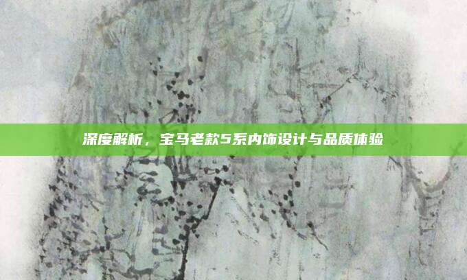 深度解析，宝马老款5系内饰设计与品质体验