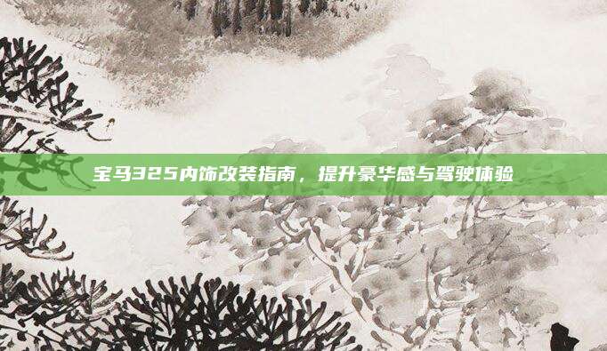 宝马325内饰改装指南，提升豪华感与驾驶体验