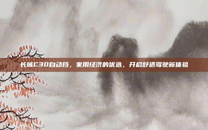 长城C30自动挡，家用经济的优选，开启舒适驾驶新体验