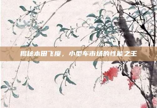 揭秘本田飞度，小型车市场的性能之王
