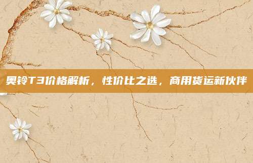 奥铃T3价格解析，性价比之选，商用货运新伙伴