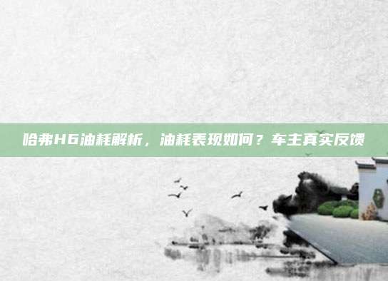 哈弗H6油耗解析，油耗表现如何？车主真实反馈