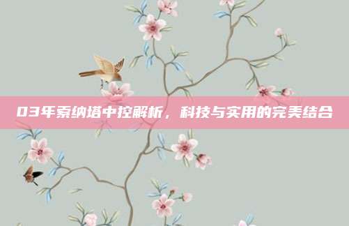 03年索纳塔中控解析，科技与实用的完美结合