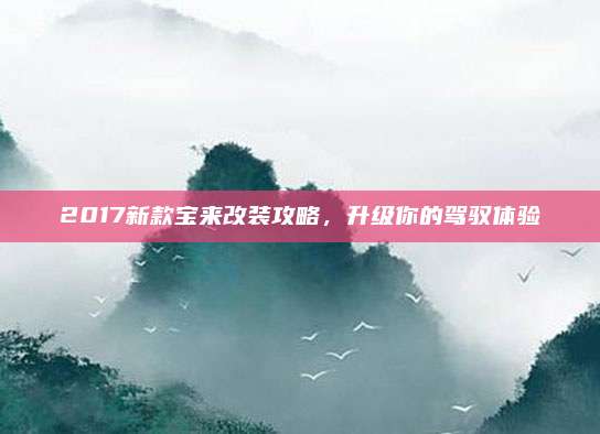 2017新款宝来改装攻略，升级你的驾驭体验