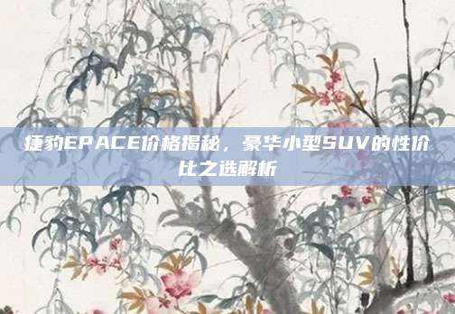 捷豹EPACE价格揭秘，豪华小型SUV的性价比之选解析