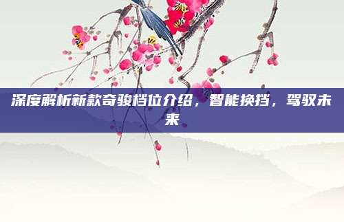 深度解析新款奇骏档位介绍，智能换挡，驾驭未来