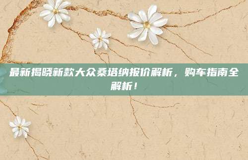 最新揭晓新款大众桑塔纳报价解析，购车指南全解析！