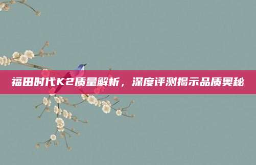 福田时代K2质量解析，深度评测揭示品质奥秘