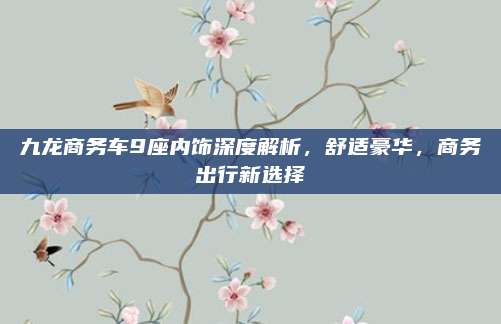 九龙商务车9座内饰深度解析，舒适豪华，商务出行新选择