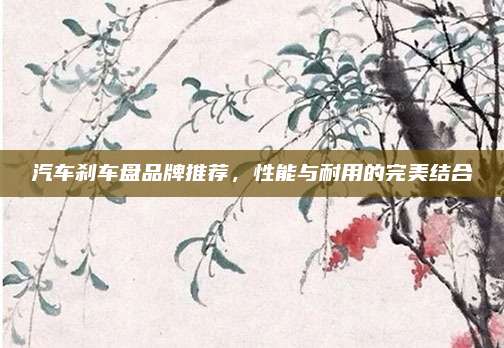 汽车刹车盘品牌推荐，性能与耐用的完美结合