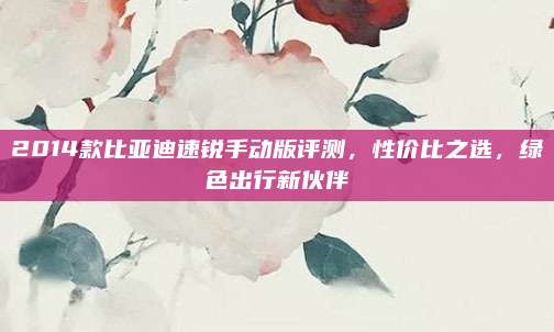 2014款比亚迪速锐手动版评测，性价比之选，绿色出行新伙伴