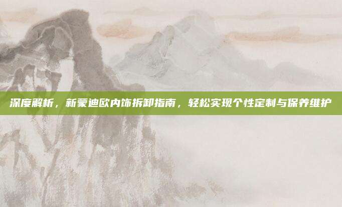 深度解析，新蒙迪欧内饰拆卸指南，轻松实现个性定制与保养维护